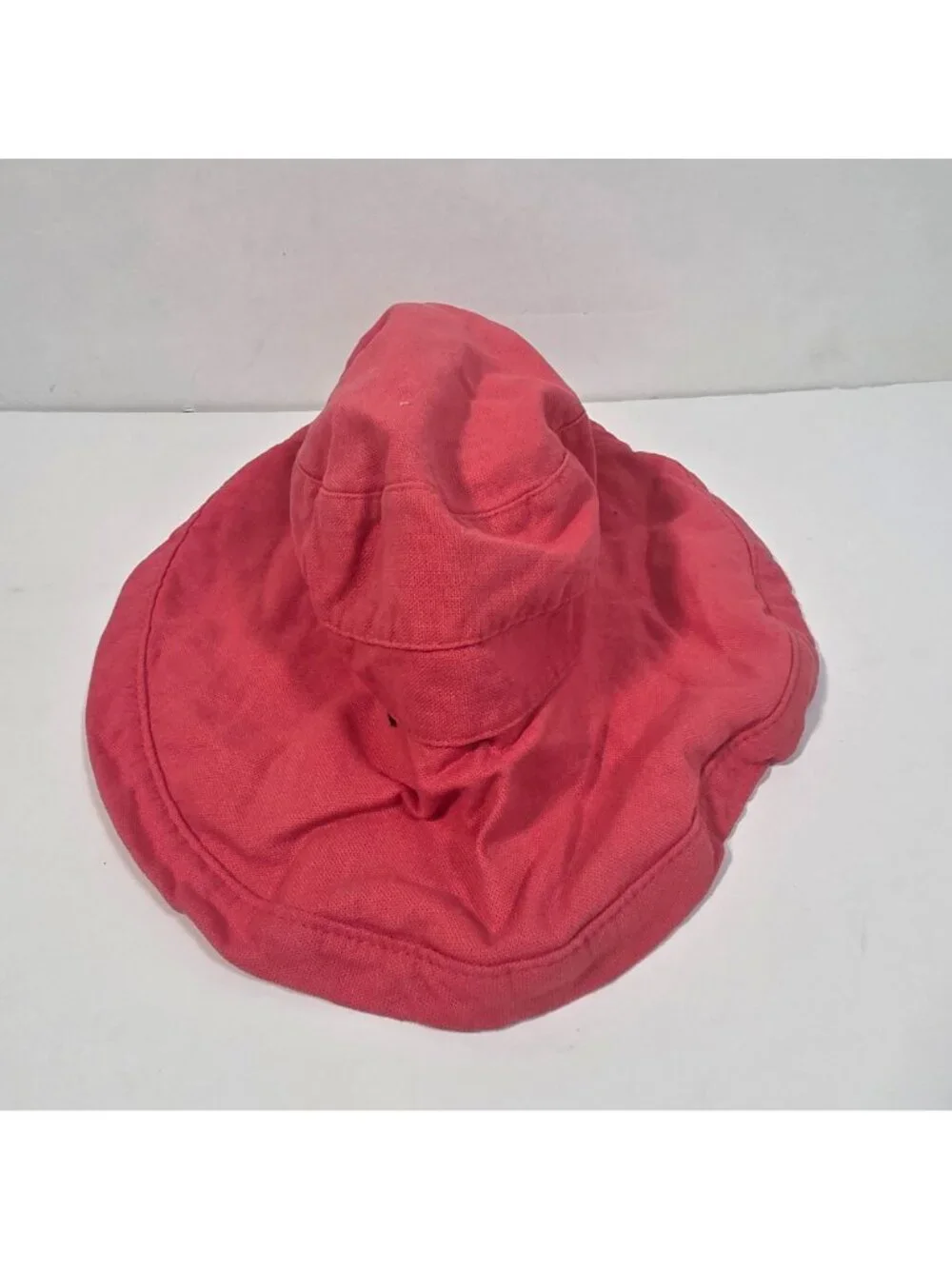Scala Women's Collezione Pink Linen Bucket Hat Wide Brim Coastal Sun Hat